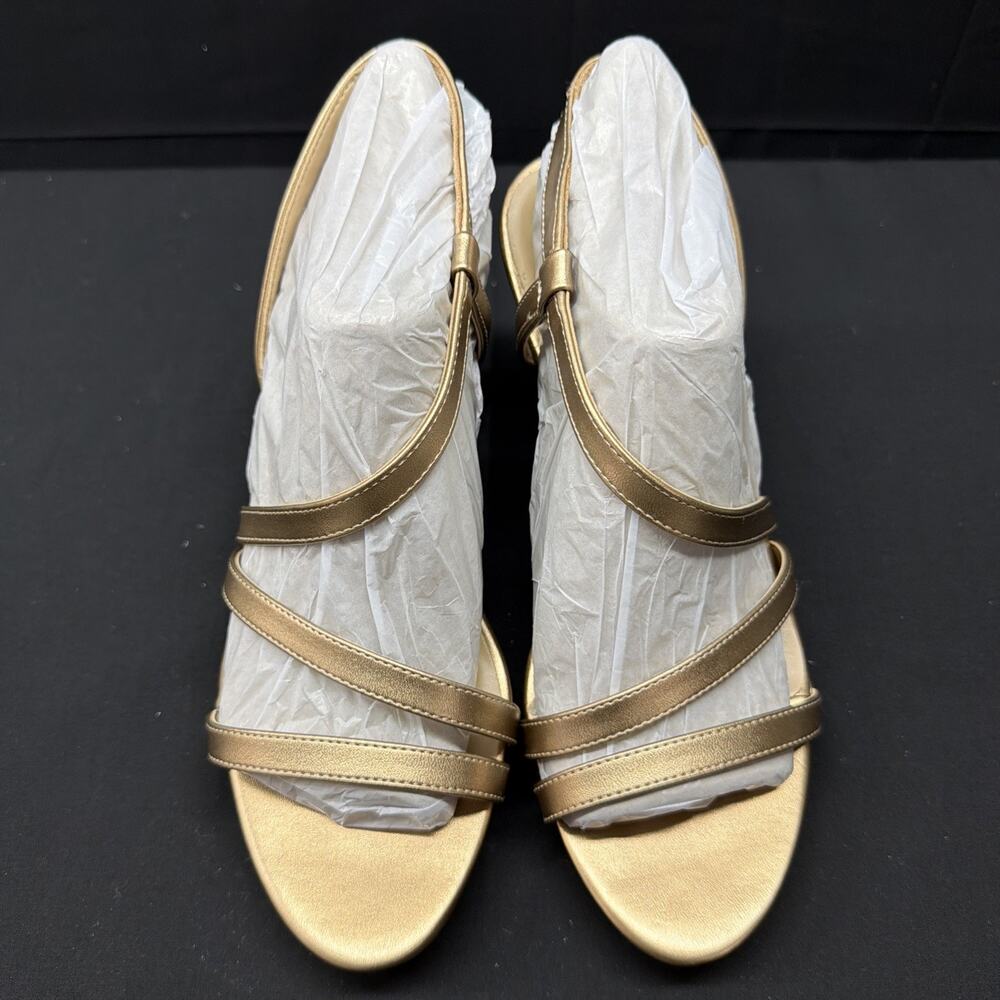 Naturalizer Metallic Gold Strappy Heels